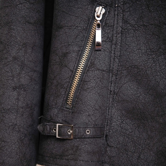 Von Dutch Faux Suede Biker Jacket - Picture 6 of 8